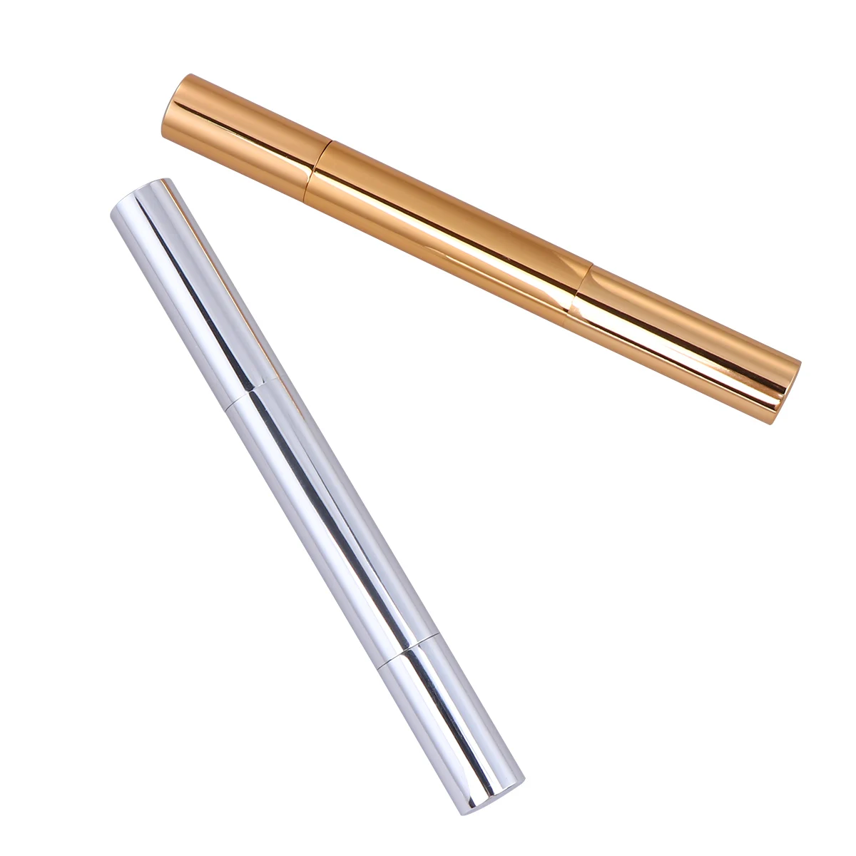 

2pcs 3Ml Aluminum Lip Gloss Pens Empty Nail Oil Applicators Brush Pen For Nail Polish Essential Oils Eyelash Perfume