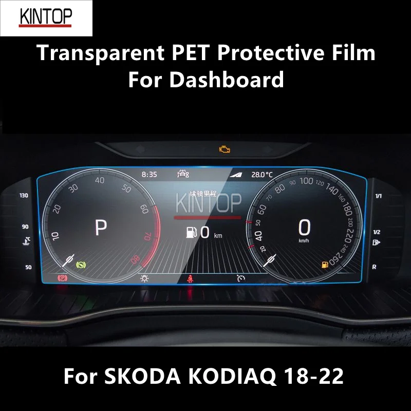 

For SKODA KODIAQ 18-22 Dashboard Transparent PET Protective Film Anti-scratch Repair Film Accessories Refit