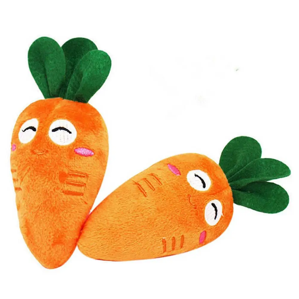 

Cute 1Pc Vegetable Puppy Dog Carrots Chew Squeaker Squeaky Pet Supplies Dog