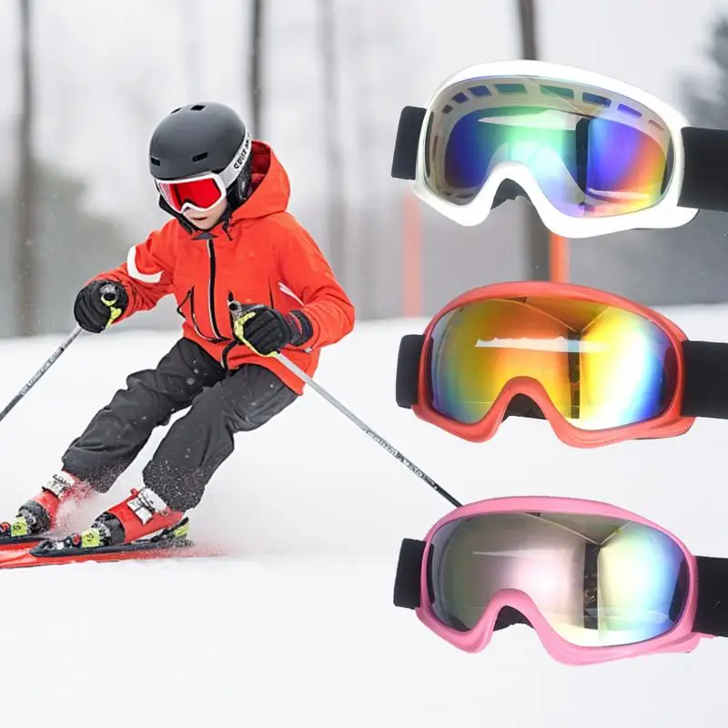 Crianças neve snowboard óculos de esqui com proteção uv óculos de esqui confortáveis e quentes óculos de neve para aniversário