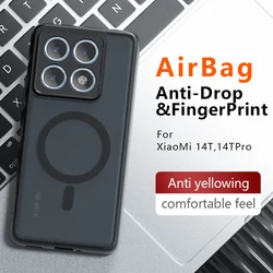 Case For Xiaomi 14T Pro 14 T Cover Luxury Armor Matte Transparent Magnetic Case For MI 14TPro Wireless Charging Shockproof Funda