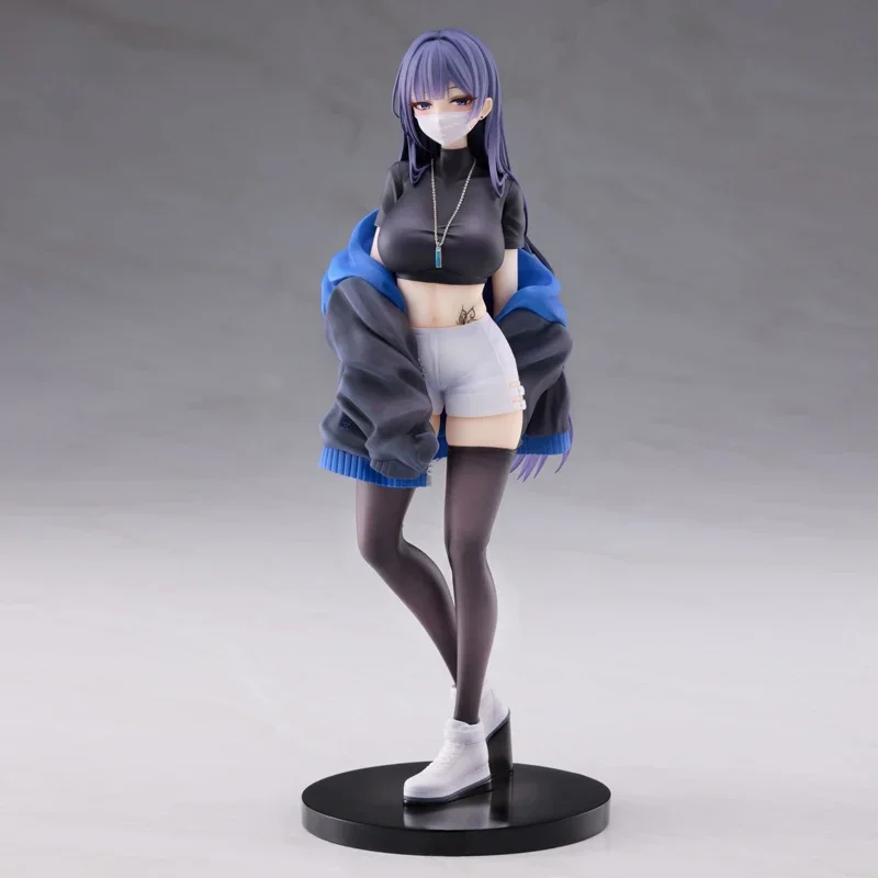 24cm maskiertes Mädchen Yuna Illustration Biya Maler Manga Action figur PVC Modell Peripherie geräte Manga Schnitt sexy Geburtstags geschenke Spielzeug