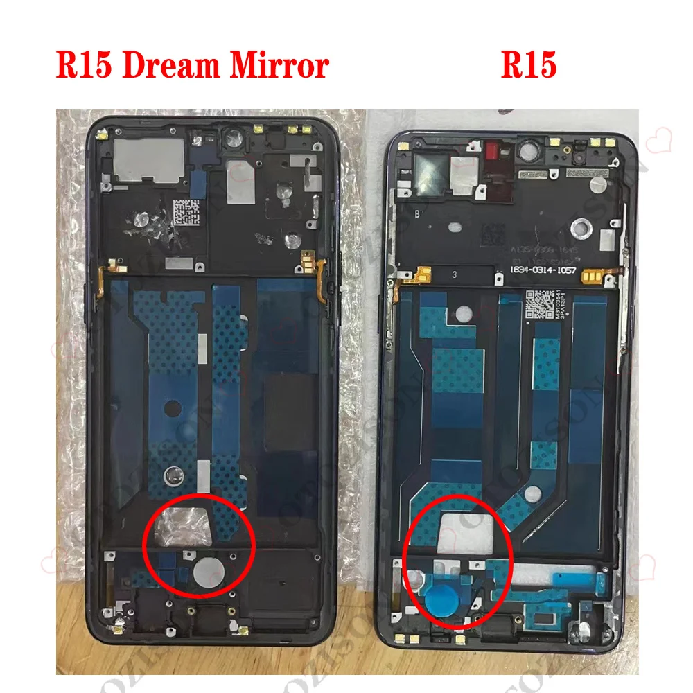 Super AMOLED R15 LCD With Frame For OPPO R15 Pro Display CPH1831 R15 Dream Mirror Screen Touch Digitizer Assembly CPH1835 LCD