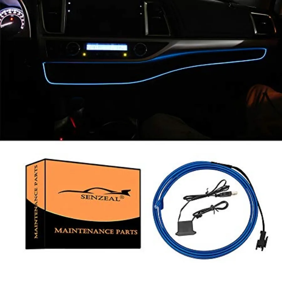 

1M/39Inch Car LED Strip Light, Neon Panel Gap String Strip Light Interior Decor Atmosphere Strip Lamp PVC Glowing Wire Lamp for