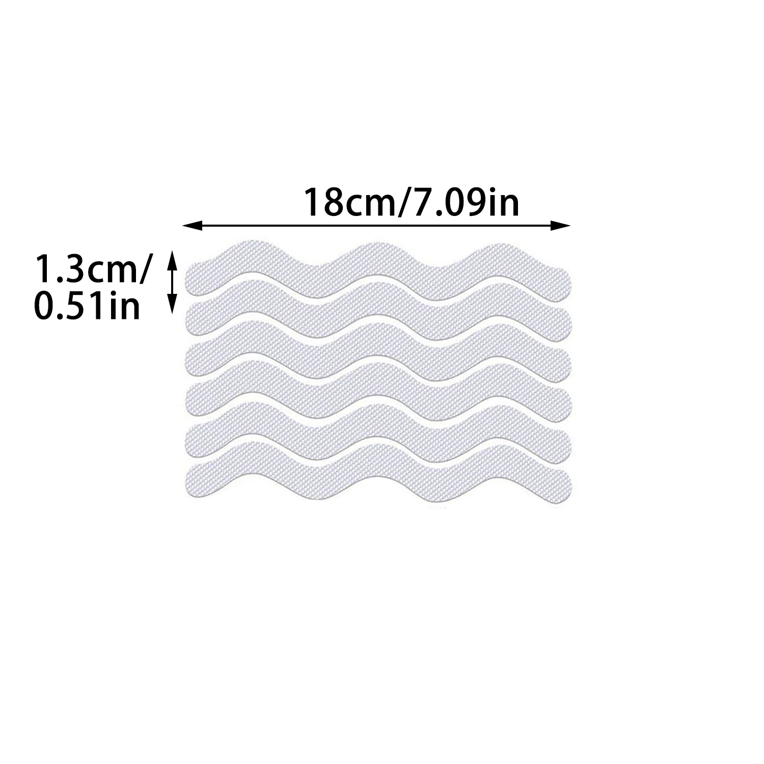 S Wave-shaped Shower Stickers Anti-slip Strips Stairs Floor Bathtub Safety Non Slip Stickers Multi-color Shower Sticker 6pcs