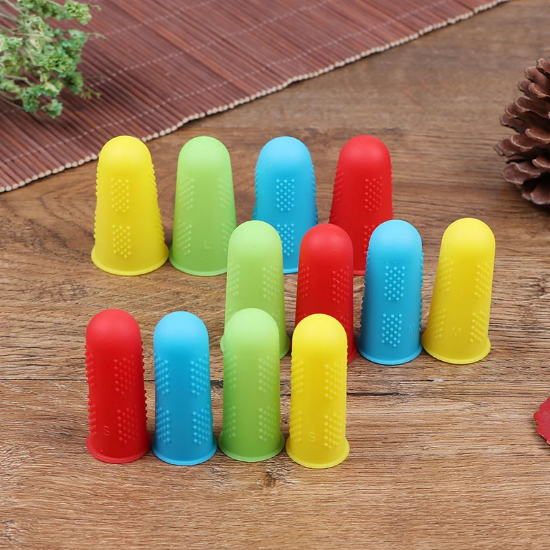 3/5pcs Silicone Finger Protector Sleeve Cover Anti-cut Heat Resistant Anti-slip Fingers Covers For Cooking Kitchen Tools