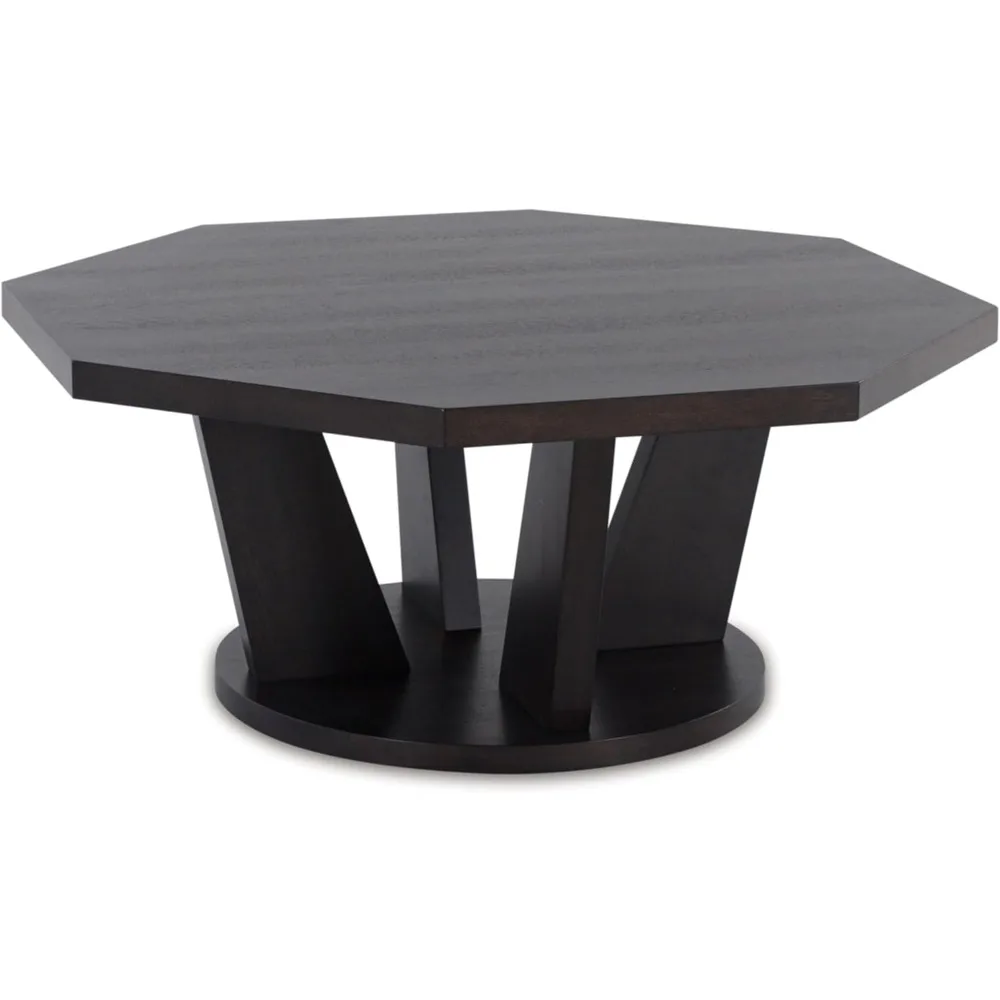 

XMSJ Signature Modern Cocktail Table for Living Room, Dark Brown coffee table living room furniture