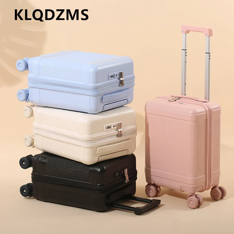 

KLQDZMS 18Inch Luggage Travel Bag Small PC Boarding Box Student Trolley Case Ladies Password Box Universal Wheel Suitcase