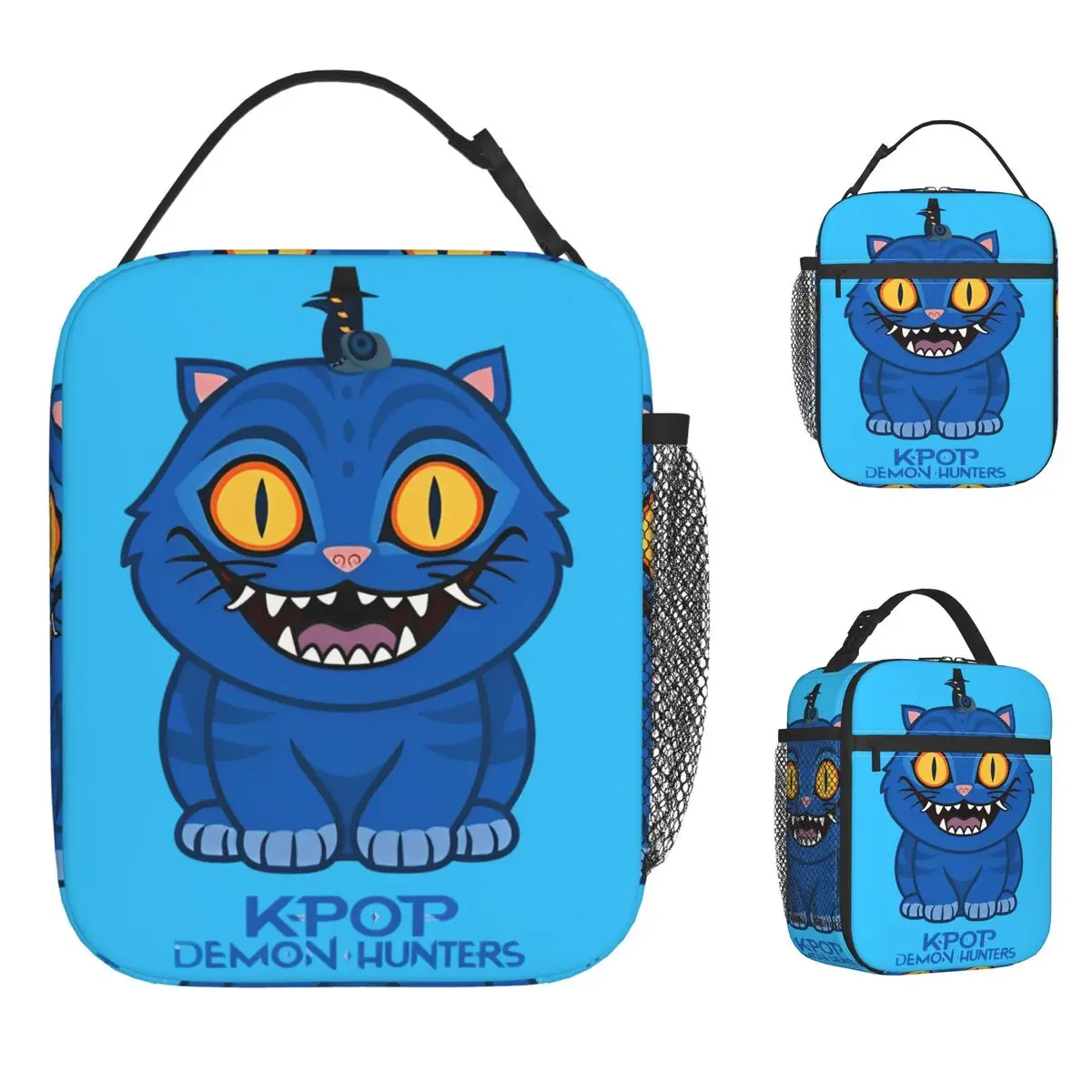 

Huntrix Crouching Tiger Kpop Demon Hunters Lunch Bag Portable Lunch Box Travel Graphic Design Cooler Bag Thermal Lunch Bags