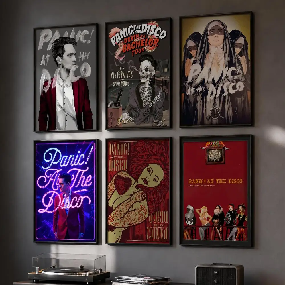 P-Panic At The Disco Rock Band Poster HD Home Wall Stickers House Hallway Living Room Bedroom Bar Office Decor Art Prints