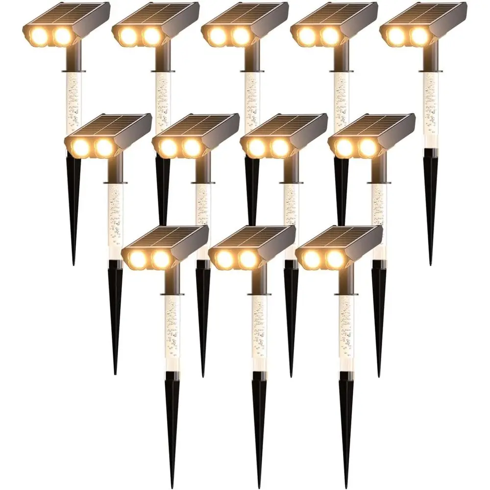 

Outdoor Adjustable Beam Spotlights, Waterproof IP65, 2 Modes & Auto On/Off, 12 Pack for Garden and Yard Lighting (Warm Yellow)