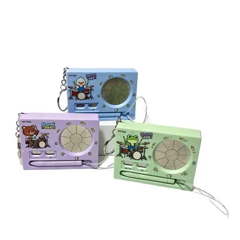 Electronic Drum Keychain, Recording Function Electronic Piano Drum Keychain, Sound Toy Playable Music Keychain Small Toy