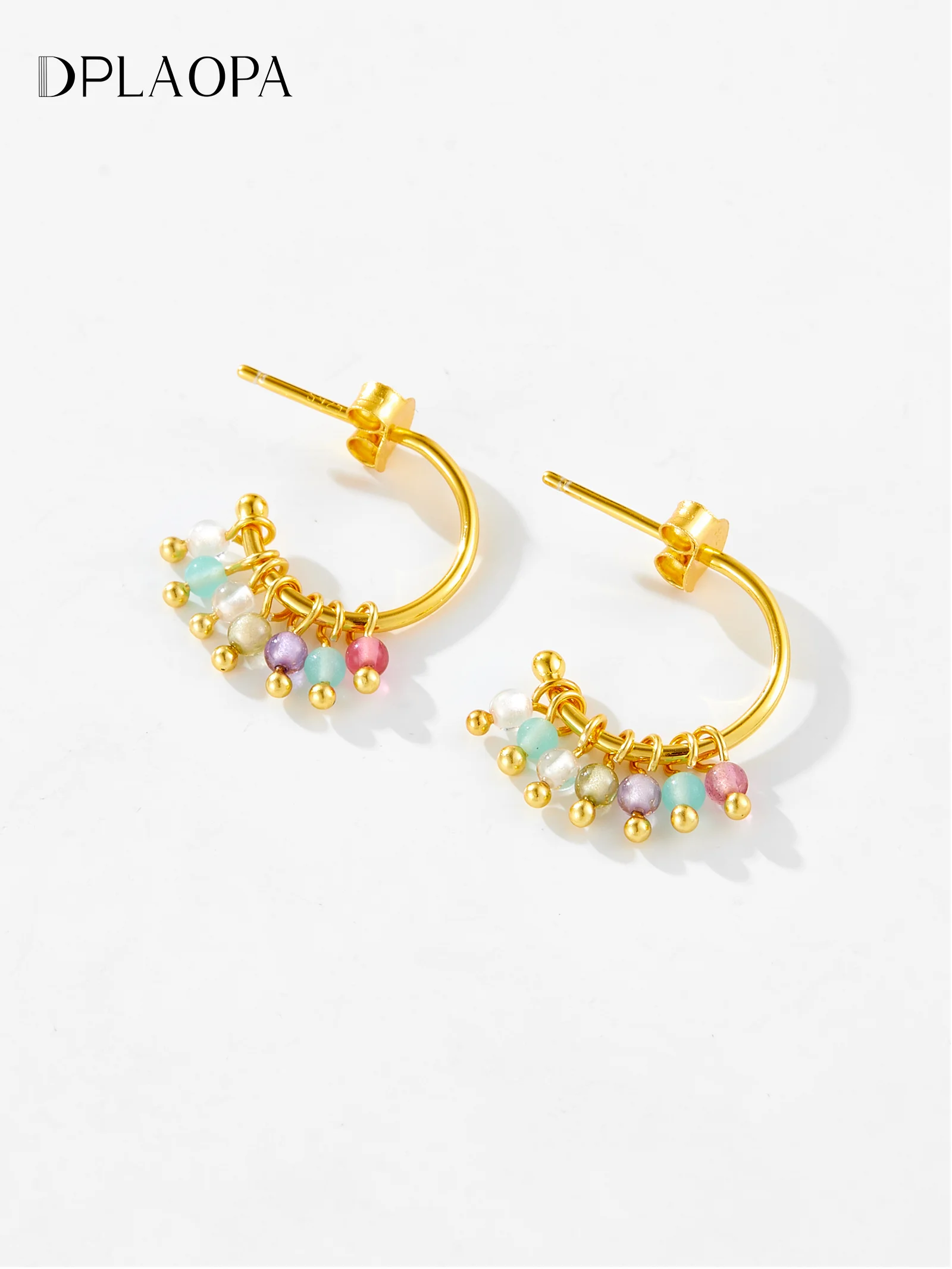 

DPLAOPA 925 Sterling Silver Rainbow Zircon CZ Drop Earring Pirecing 2024 Women Fine New Luxury Part Gift Dainty Jewelry