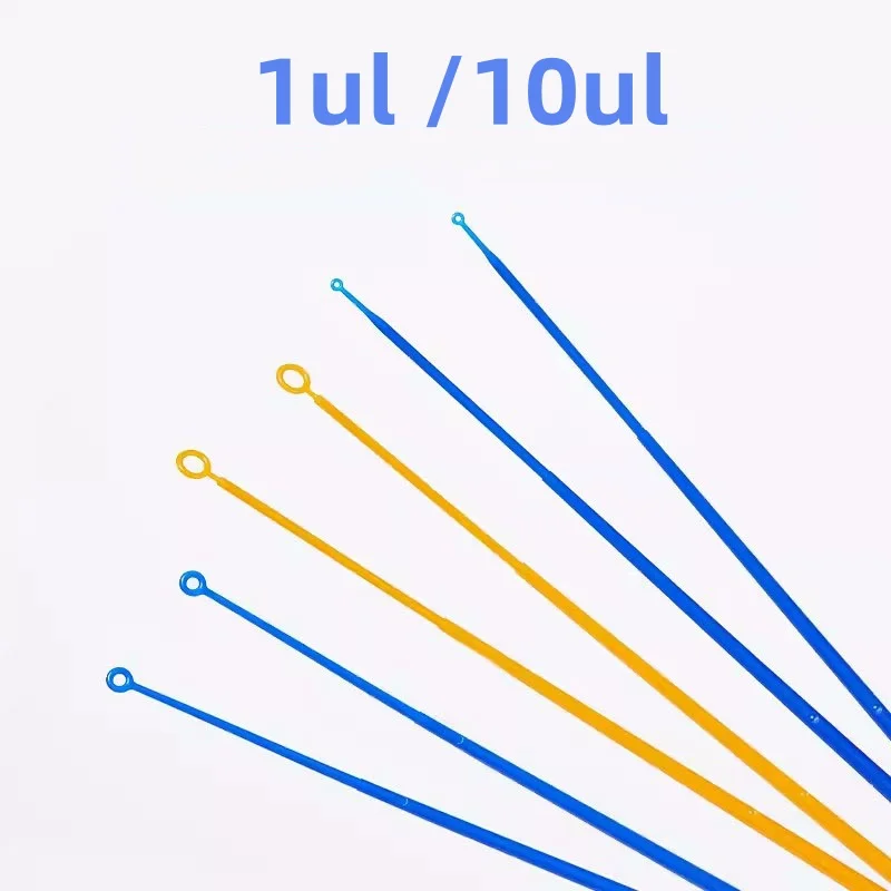 IKEME 25 Pieces 10ul Disposables Plastic Inoculating Loops EO Sterile Laboratory Inoculation Loop