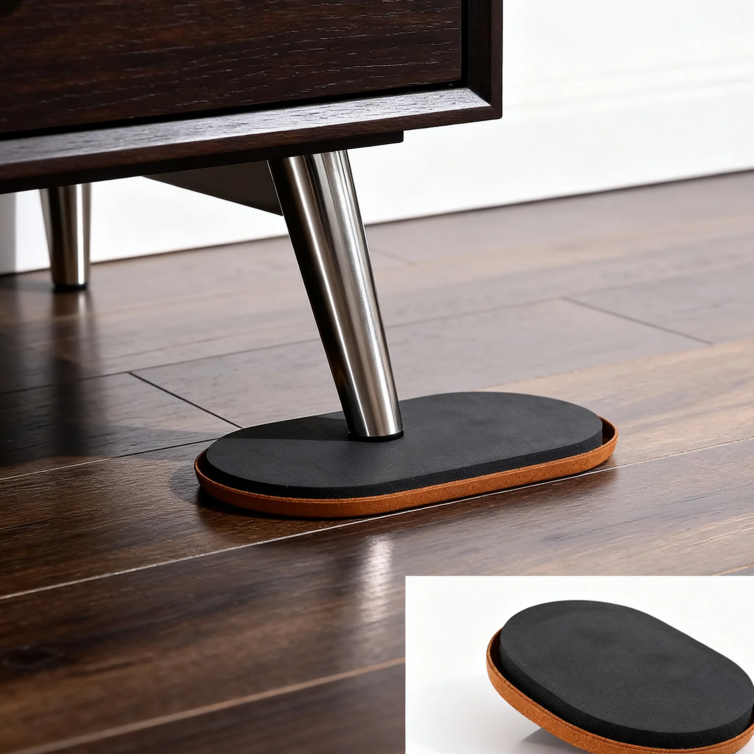 البيضاوي الشكل الأثاث تتحرك المتزلجون الأرضيات الصلبة حامي منصات الثقيلة المضادة للخدش أريكة سرير خزانة الأثاث تتحرك حصيرة