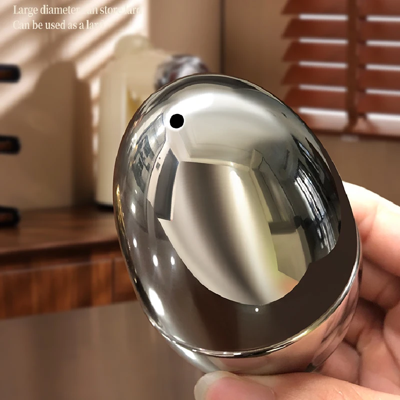 304 Stainless Steel Toothpick Storage Box Egg-shaped Toothpick Tube Luxury Household Toothpick Jar Home Decoration Ornaments image 4