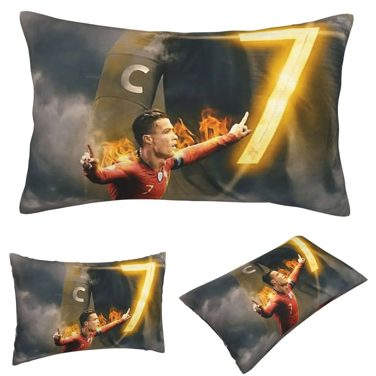

Art CR7 Wallpaper Rectangle Pillowcase Cushion Cover Decorative Bedroom Bed Home Comfort Throw Pillow