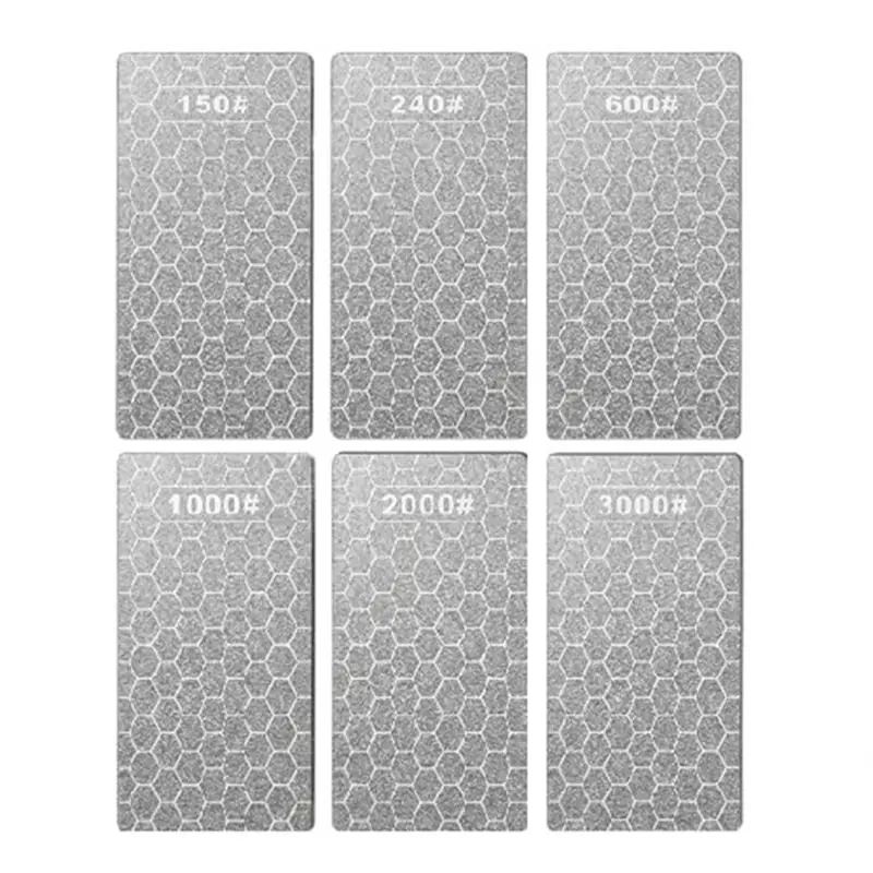 [ABFI!】 Honeycomb Surface Plate Coarse Included Diamond Whetstone Set, Sharpening Discs In 150/240/600/1000/2000/3000 Grit Range