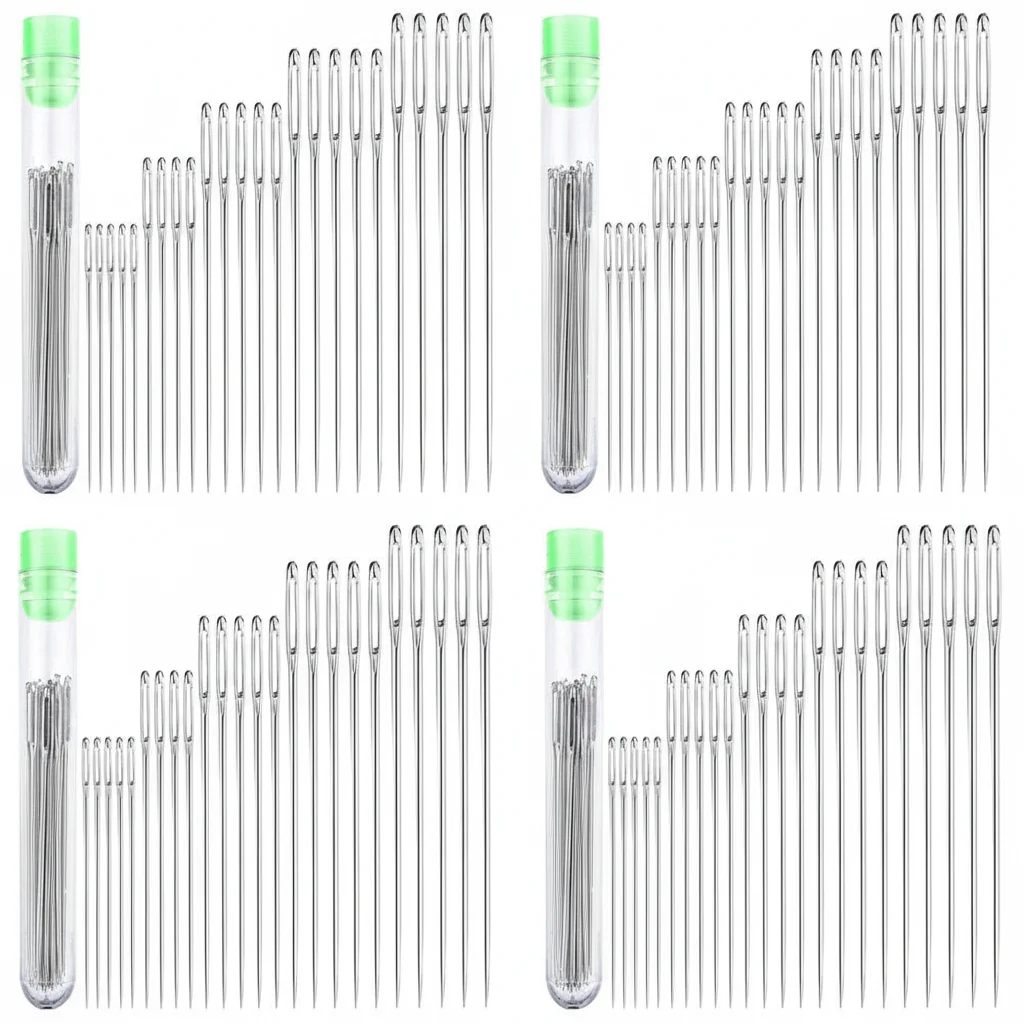 

1/2/3/4/8 коробка, швейные иглы с большим ушком, универсальные обычные полезные швейные иглы для шитья, вязания крючком, вышивки, швейные инструменты