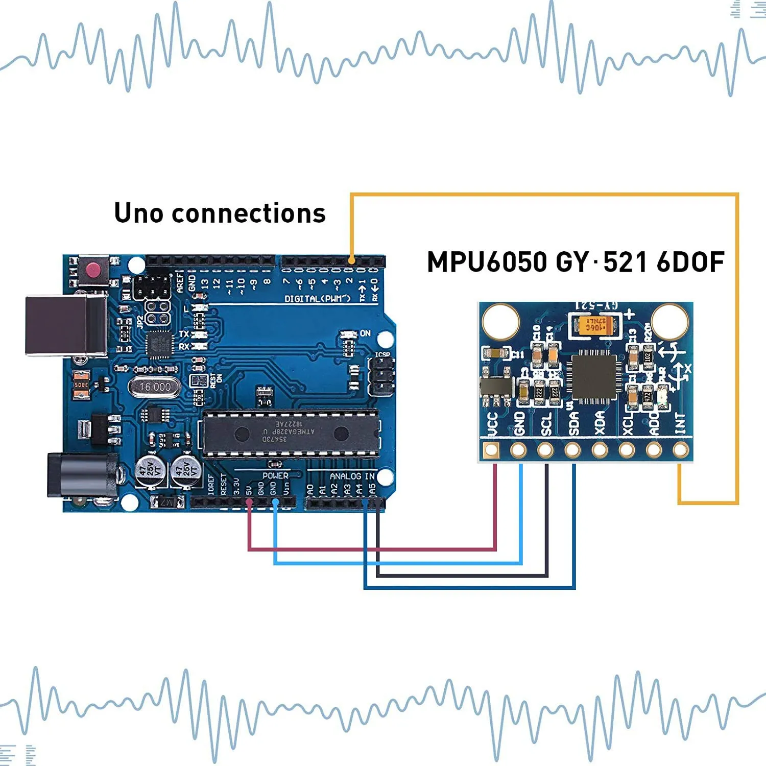 10 pièces GY-521 MPU-6050 MPU6050 Tech, accéléromètre 3 axes 6 DOF gyroscope capteur Tech Kit 16 bits convertisseur AD