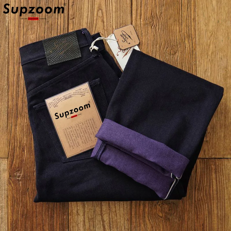 Supzoom 2025 nieuwe collectie hete verkoop topmode driehoek teken licht casual kleurblokkering denim vier seizoenen jeans heren