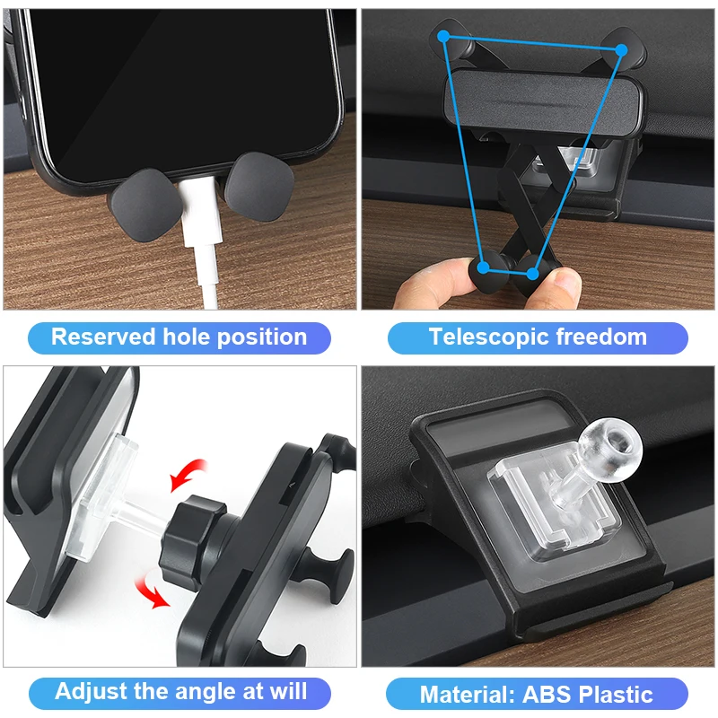 ل تسلا نموذج 3 Y 2017-2020 2021 2022 2023 2024 2025 ABS لوحة سيارة حامل هاتف حامل هاتف الهاتف الذكي لتحديد المواقع دعم جبل #6