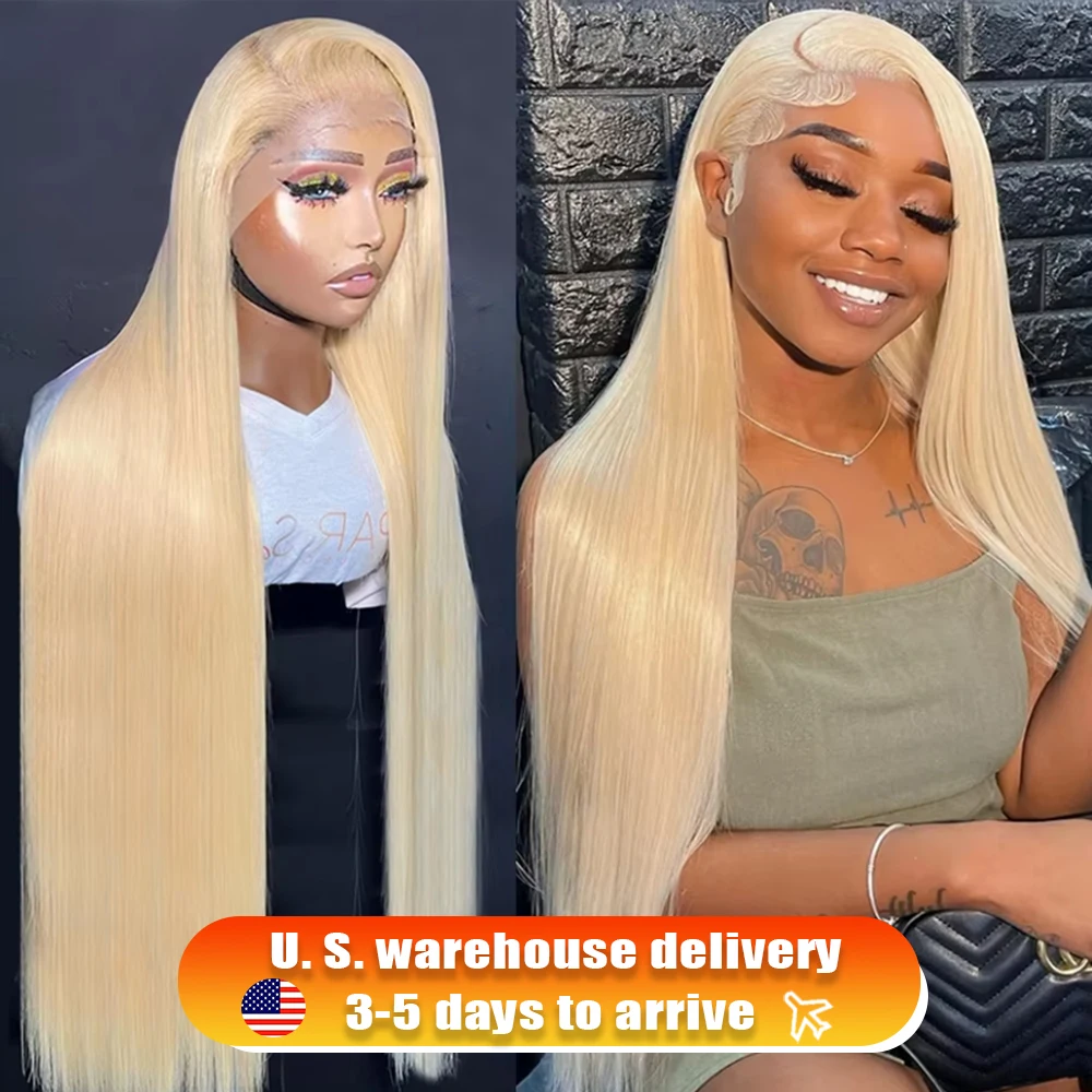 

38Inch 613 hd Lace Frontal Wig Straight 13x6 Lace Front Wig Colored Human Hair Brazilian Transparent Honey Blonde Wigs For Women