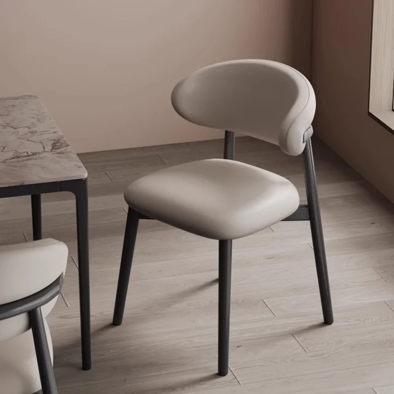 

Relaxing Chair Dining Chairs Kitchen Synthetic Leather Minimalist Modern Living Room Furniture Gamer Cafe Cadeira Dining Home