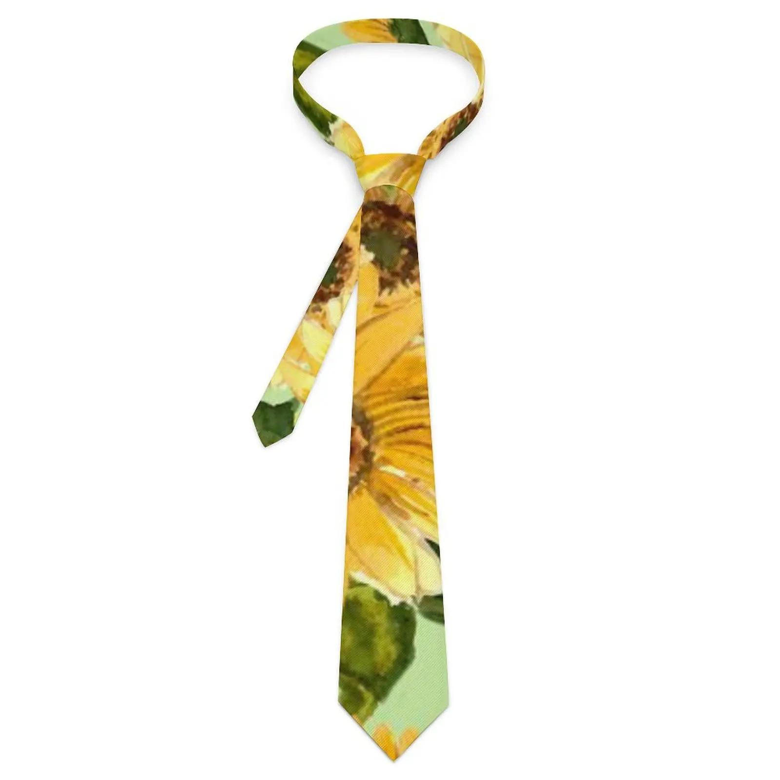 

Blooming Sunflower Tie Yellow Flowers Daily Wear Party Neck Ties Retro Casual Neck Tie For Male Design Collar Tie Necktie Gift