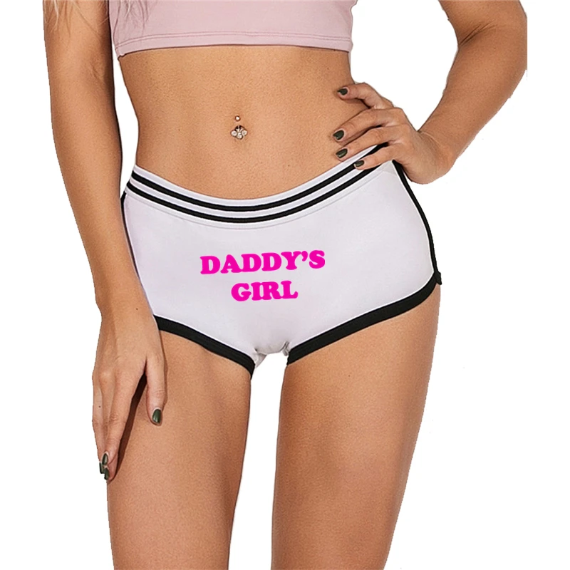 Sexy Letters Print Daddy\'s Girl Cotton Underwear for Women Home Panties Boyshorts Women Comfortable Cute Shorts Panties Woman