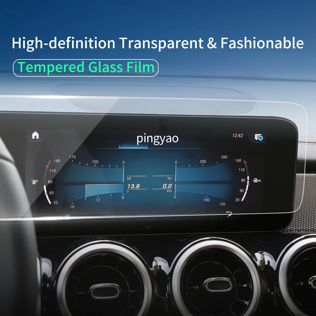 Car Stickers Screen Protector Navigation Display Tempered Glass Protective Film Car Accessories For Vehicle For Benz GLB 2024