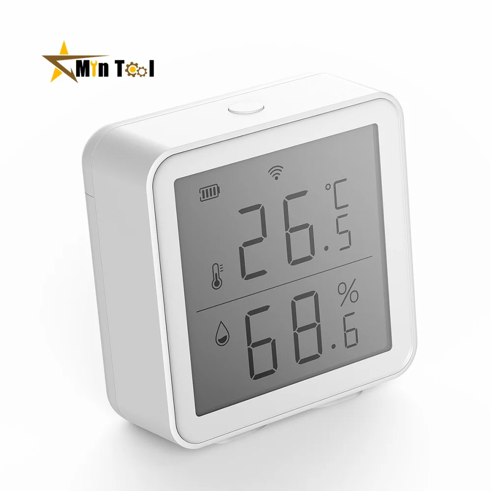 Tuya Smart WIFI Temperature and Humidity Sensor with LCD Screen Digital Display Wireless Thermometer Work for Alexa Google Home