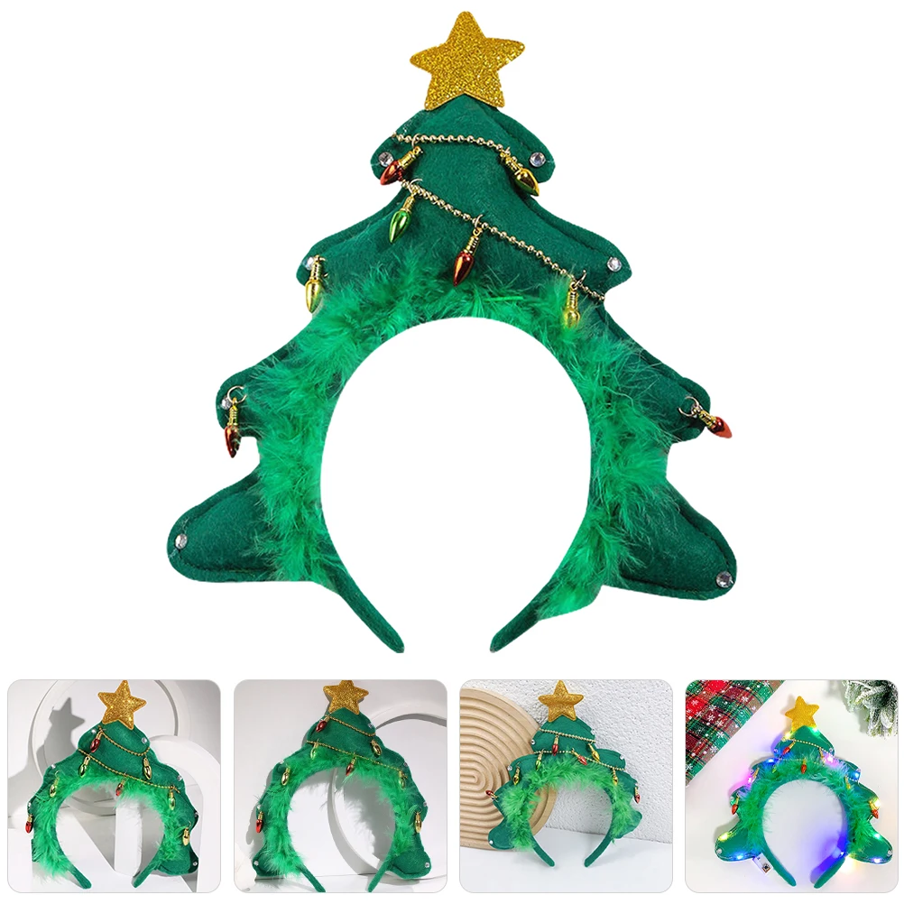 

Christmas Tree Headb Women Fabric Hair Accessories Lightweight Non Fading Decorative Winter Party Prom Gift Ideas Fashion