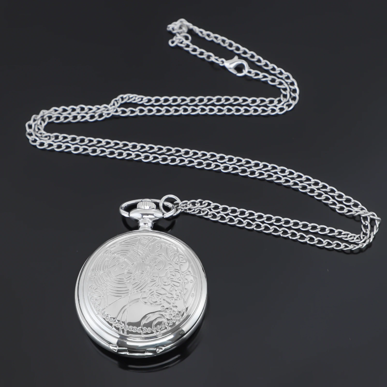 레트로 클래식 닥터 테마 쿼츠 아날로그 주머니 시계 남성 여성 풀 헌터 골동품 클래식 시계 Fob 체인 Dropshipping