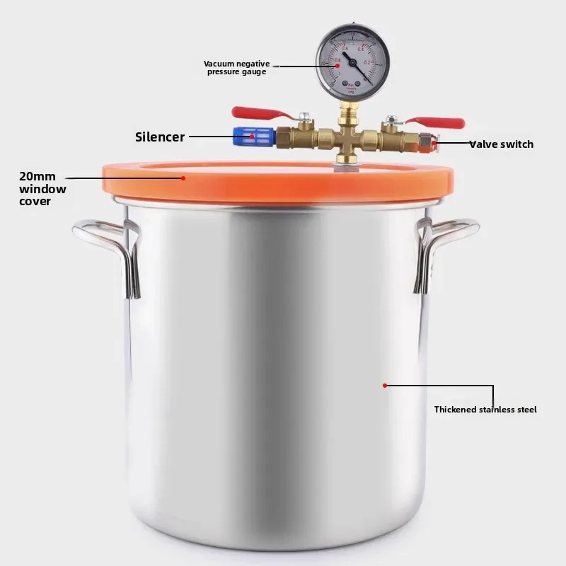 Vacuum defoaming bucket ab glue defoaming bucket Stabilized wooden bucket Epoxy resin Silicone vacuum box Defoamer