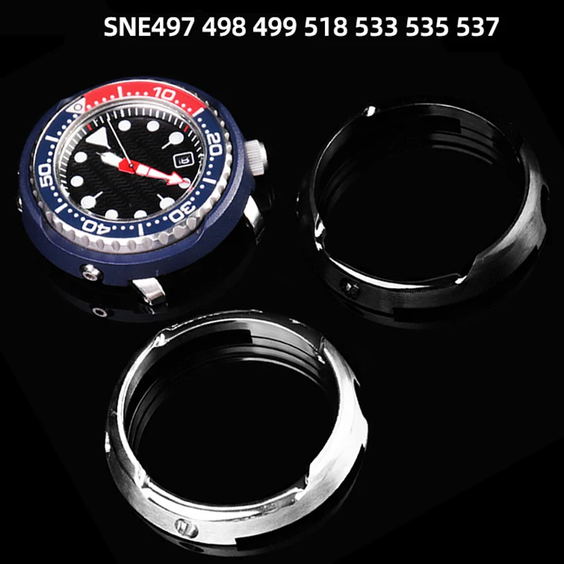 Modified Case Protector Shroud for Seiko SNE497 SNE498 SNE499 SNE518 SNE533 SNE535 SNE537 Steel Armor Watch Cover Outer Shell