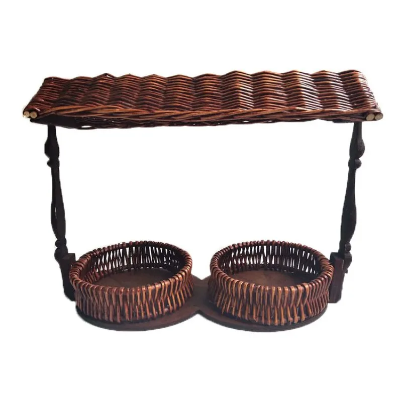 Household goods wicker basket, creative tableware tray rattan