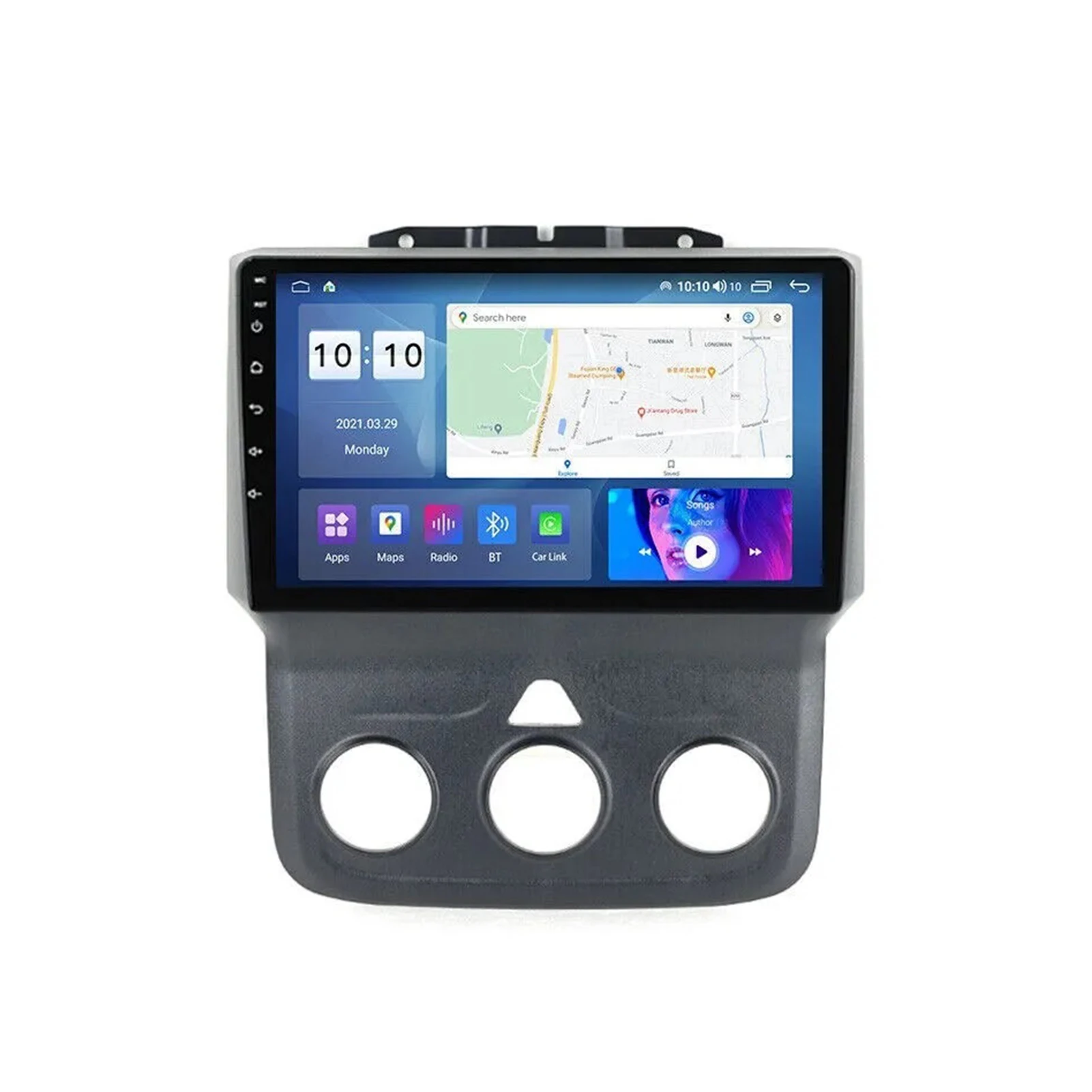 Drive Safely And Stylishly With 5D Tempered Glass Mirror Radio ●Upgrade Dual System Mirror Link 1+16G
