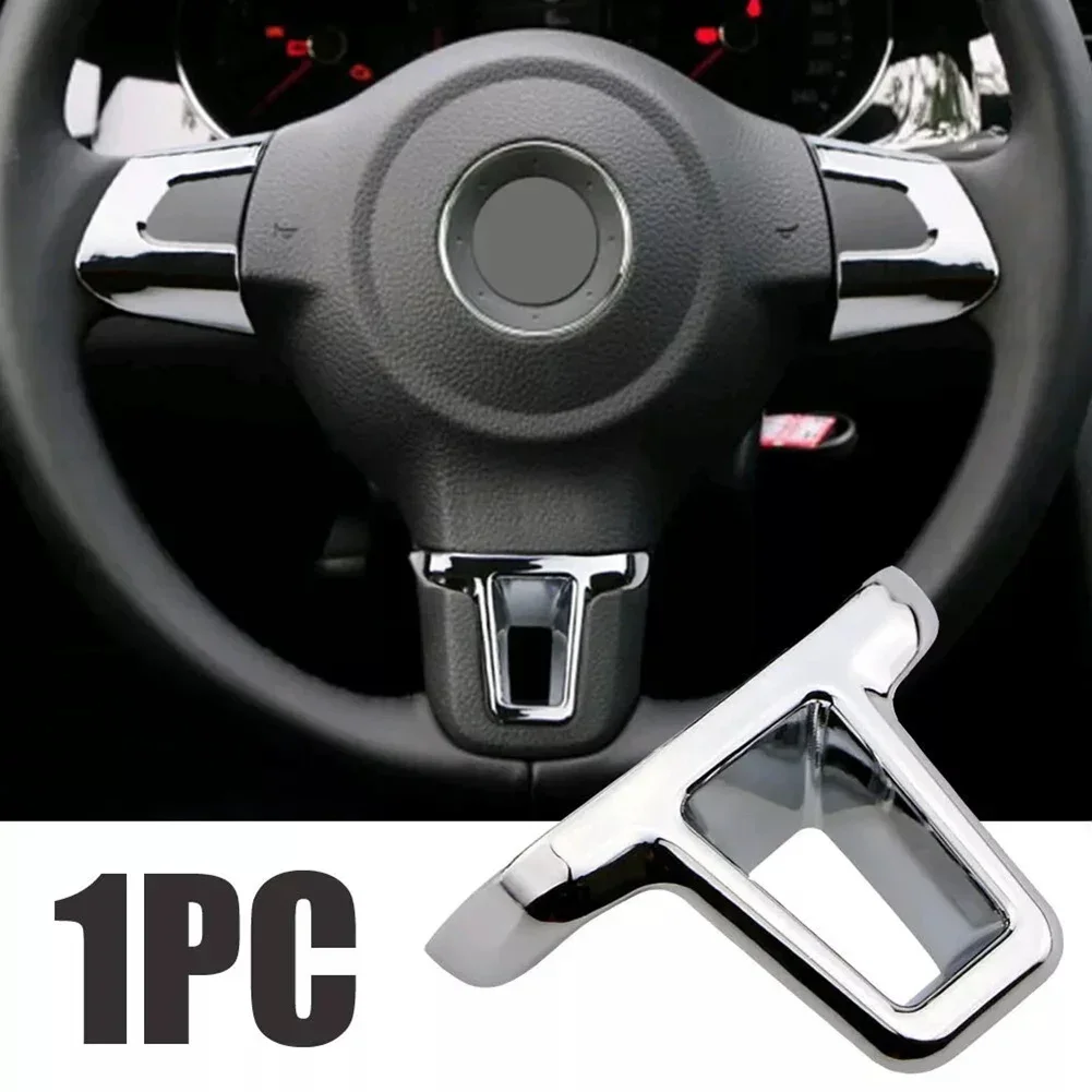 Chrome Car Steering Wheel Sticker Cover Sequin Trim For Golf 6 MK6 MK5 Practical Accessories For Vehicles