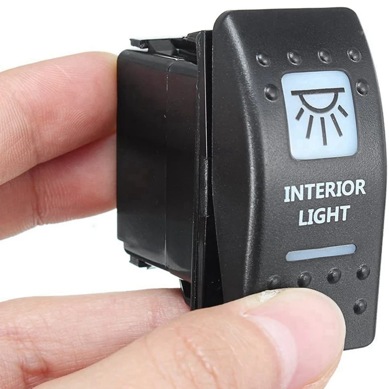 Interruptor basculante de luz Interior, 2 piezas, blanco, para UTV, ATV, todoterreno, Can-Am, Maverick, X3, 2017, 2018