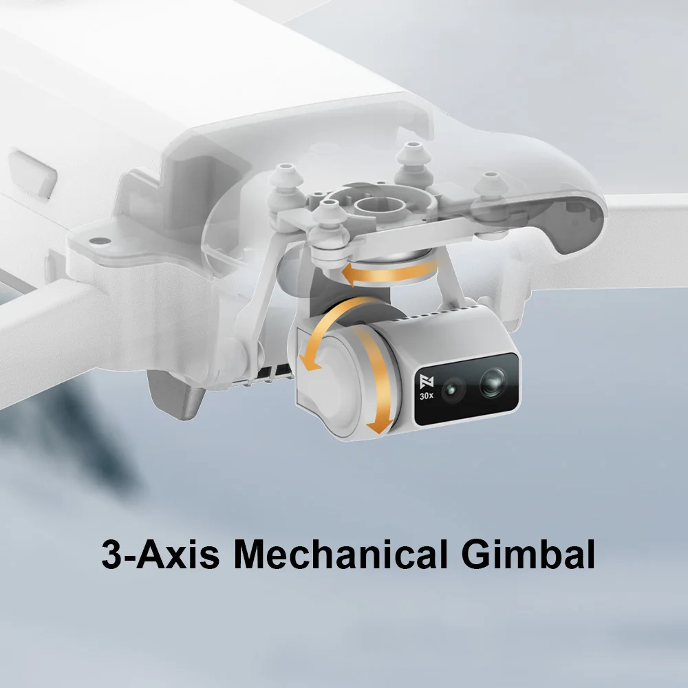 طائرة بدون طيار FIMI X8 Tele Max Beyond Vision كاميرا واسعة الزاوية وكاميرا Tele 30x تكبير هجين 4K 60Fps 3-Axis Gimbal RC Quadcopter بدون طيار مع بطارية 5000mah Plus ومحور شحن ثنائي الاتجاه