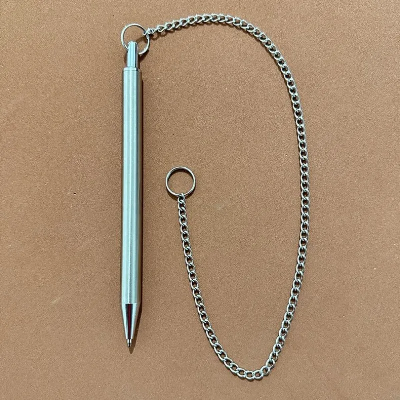 Food Grade 304 Stainless Steel Clipboard with Metal Barrel Pen & Chain for Food Processing Plant & Commercial Kitchen Supplies