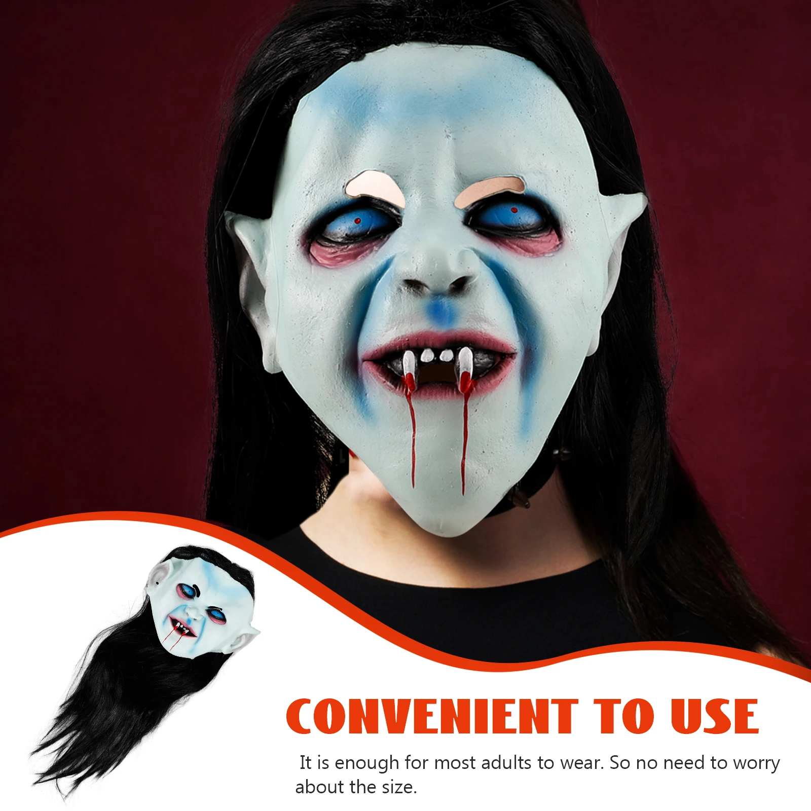 

Sadako Mask Creepy Scary Halloween Costume Cosplay s Masks Adults Ghost Costumes
