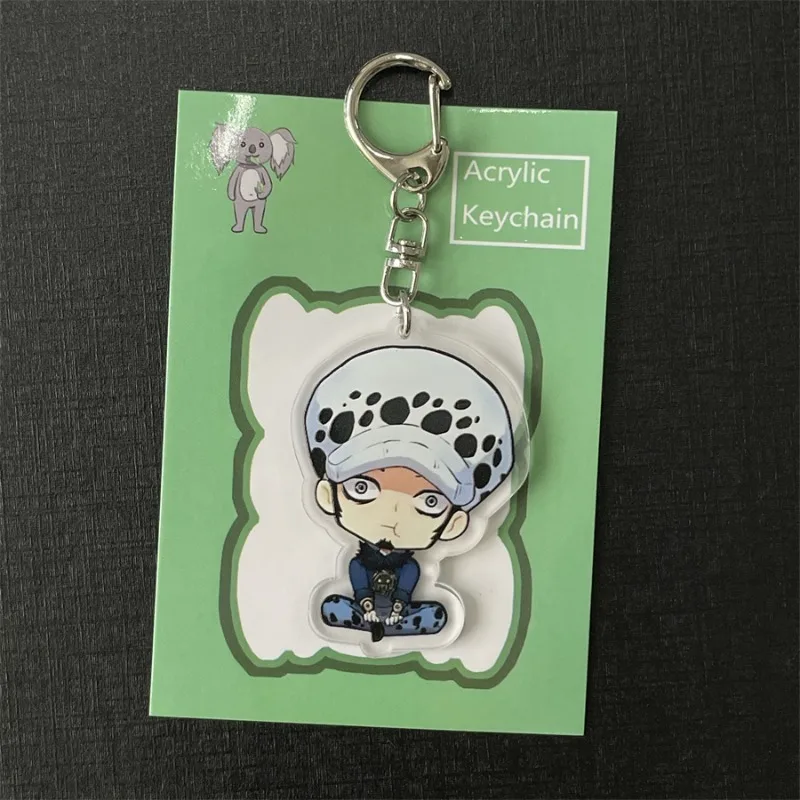 One Piece Acrylic Keychain Luffy Zoro Sanji Anime Action Figure Backpack Decoration Model Children Birthday Gifts Christmas Gift