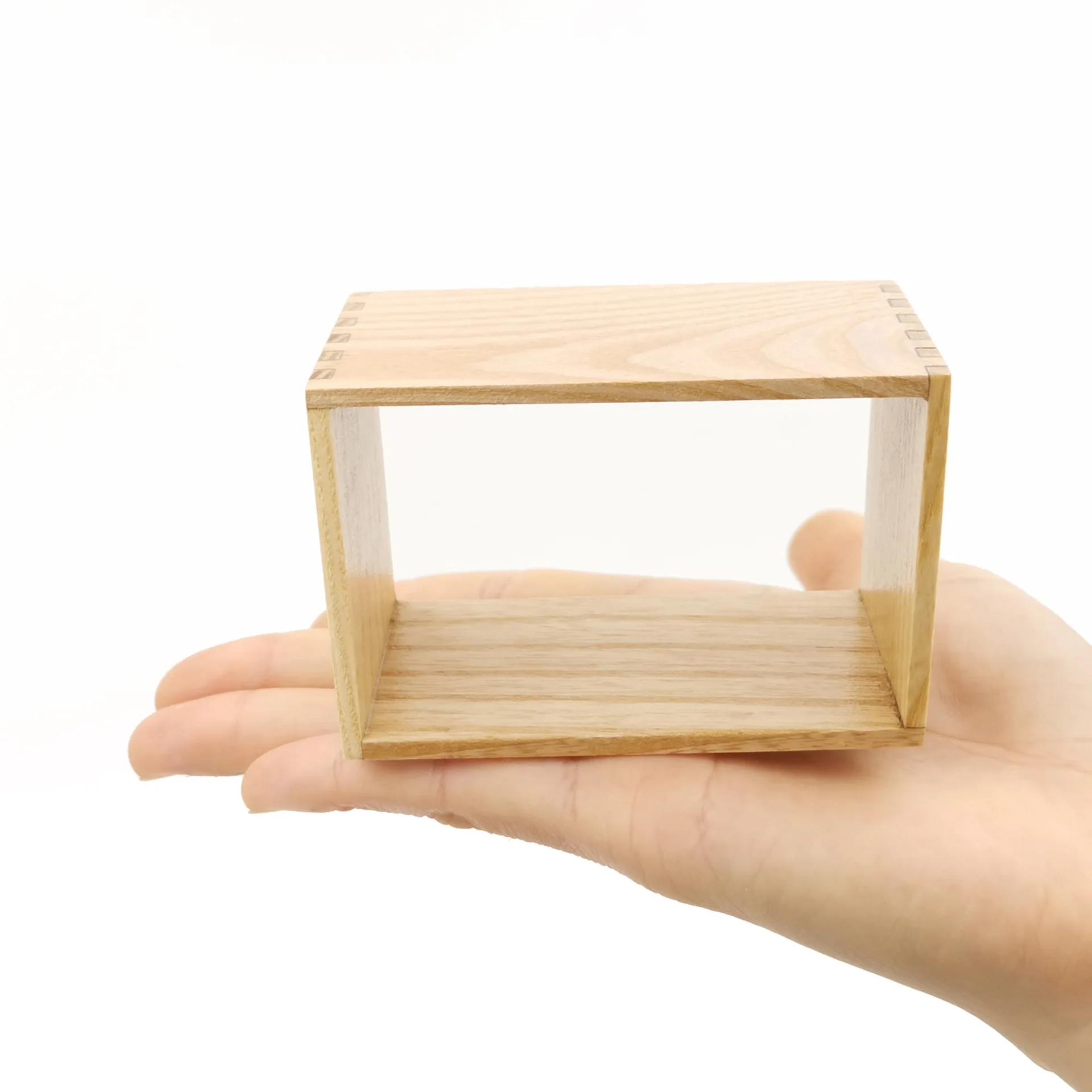 Miniature Dollhouse Furniture OB11 12 8 6 Scale Ash Black Walnut Free Grid Wood Cabinet Model Polish Smooth