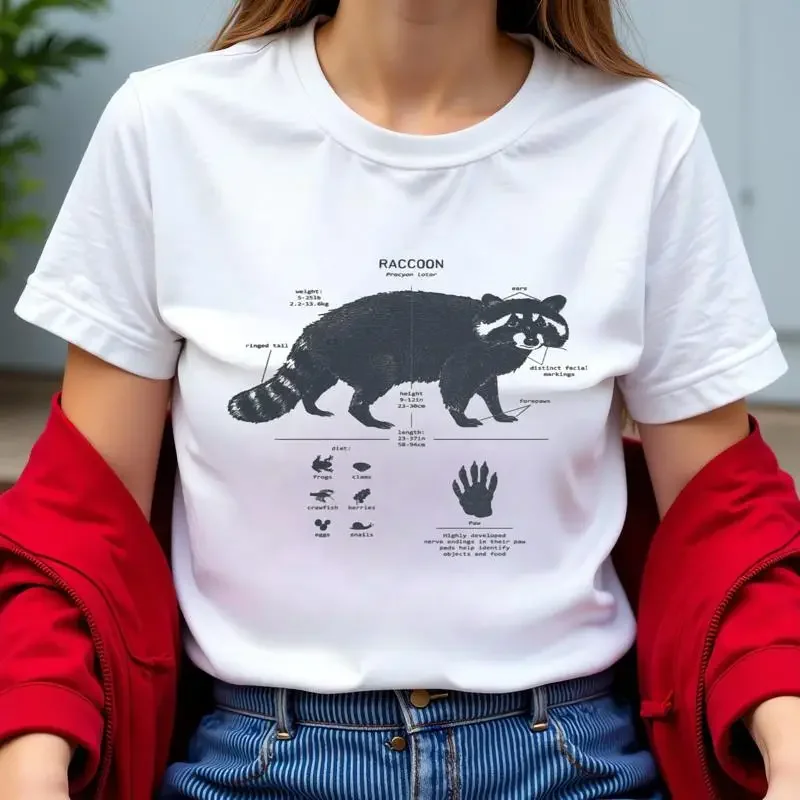Raccoon Anatomy T Shirt Biologist S Wildlife Rac