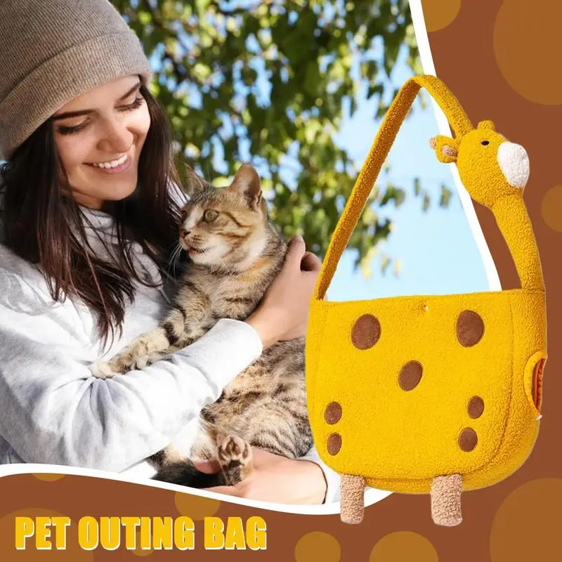 Giraffe Pet Carrier Pet Out Shoulder Bag Small Dog Carrier Dog Handbags Medium Dog Cat Tote Bag Pet Cat Dog Shoulder Bag For