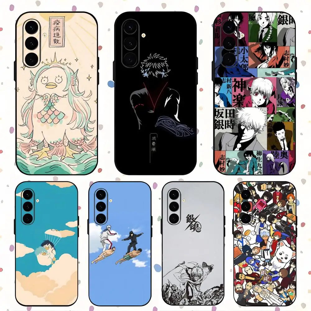 Gintama Anime Cool design Phone Case For Samsung Galaxy S26 S25 S24 S23 S22 S21 Plus Ultra Note20 Soft Black