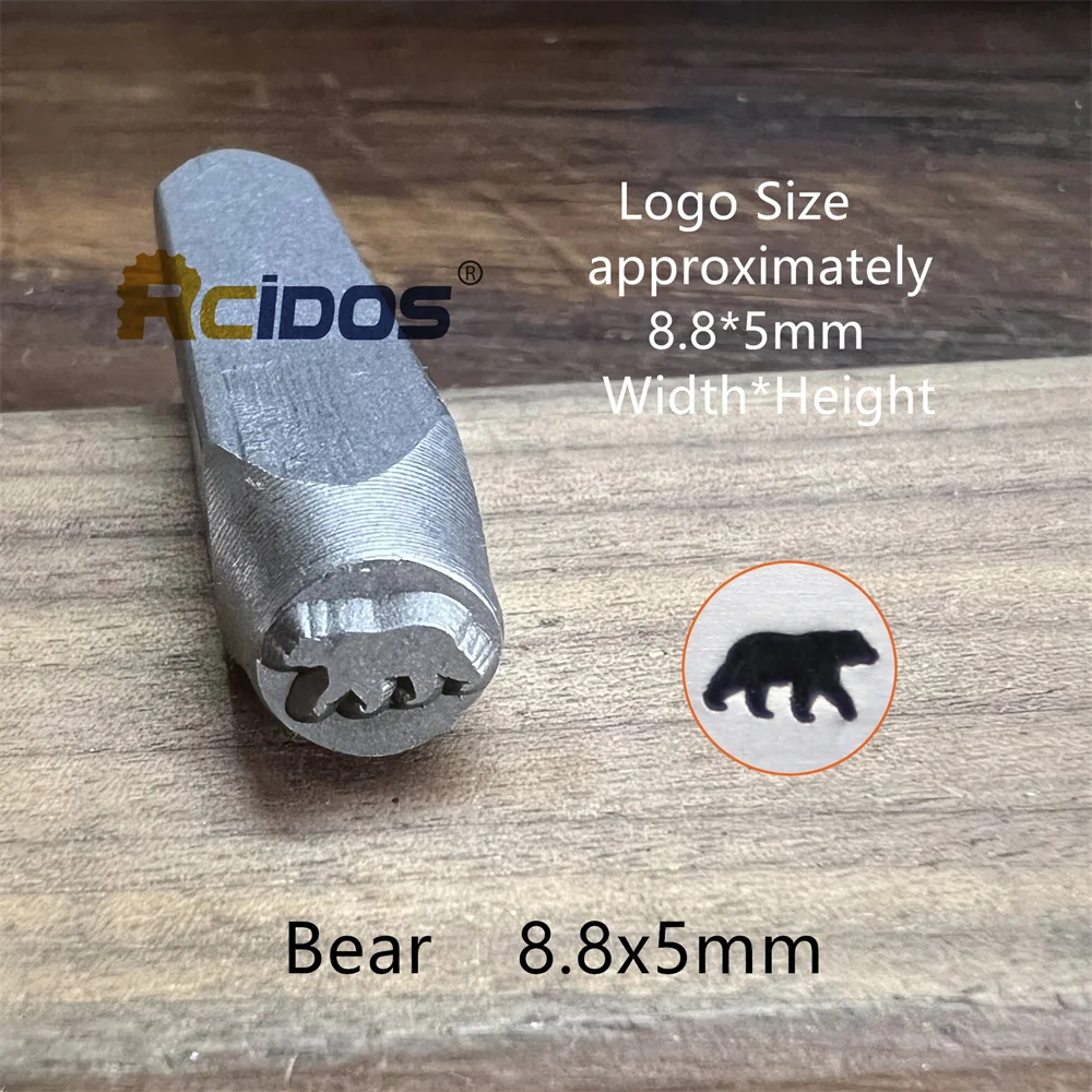 RCIDOS 8mm Mountain range/Cedar Tree Bear Design Metal Jewelry Stamps,DIY Bracelet Marks Die Mold,1PCS price