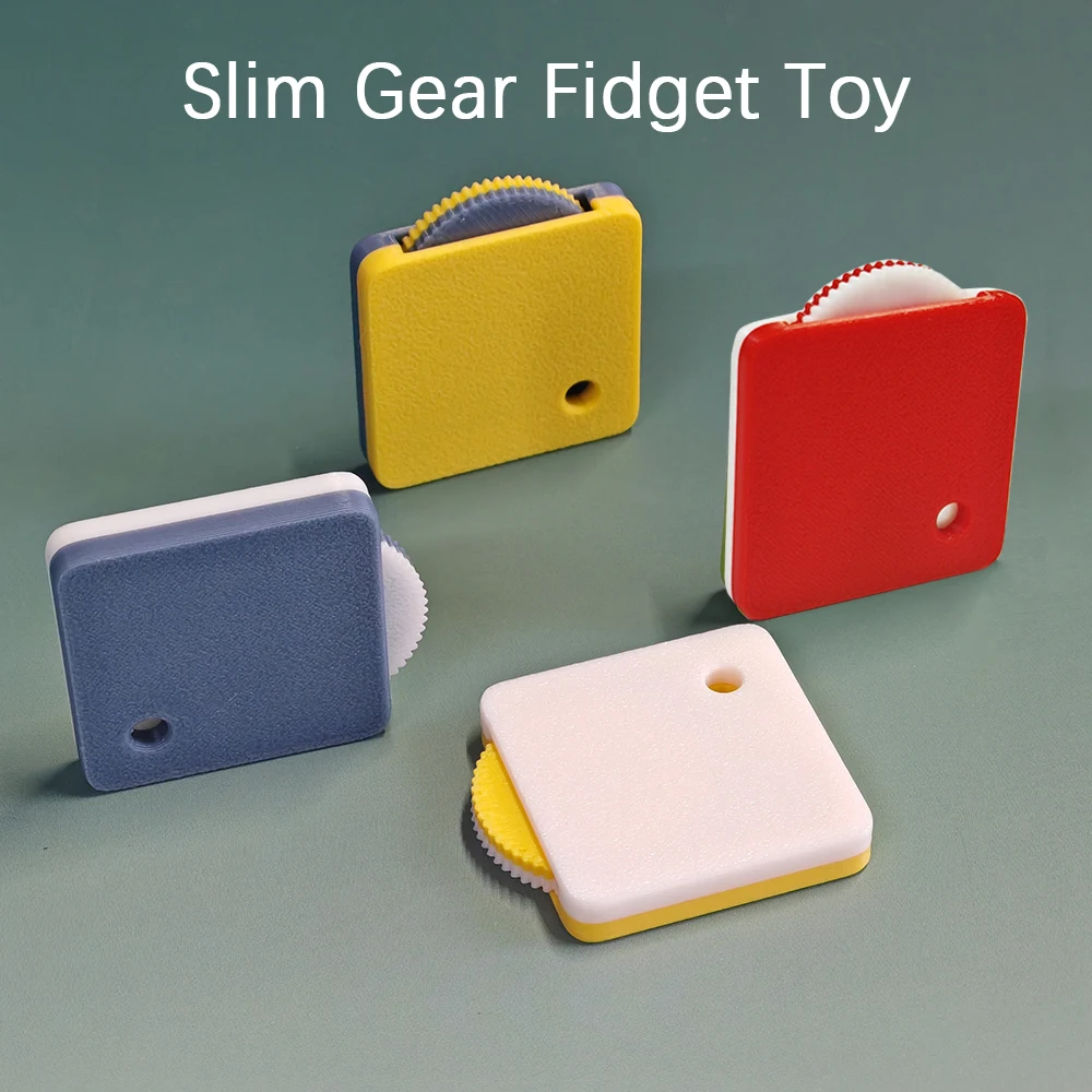 3D Printed Slim Gear Fidget Toy Pop Fidget Toy Wheel Gear Toy for Stress and Anxiety Relaxing Portable Fingertip Click Toys